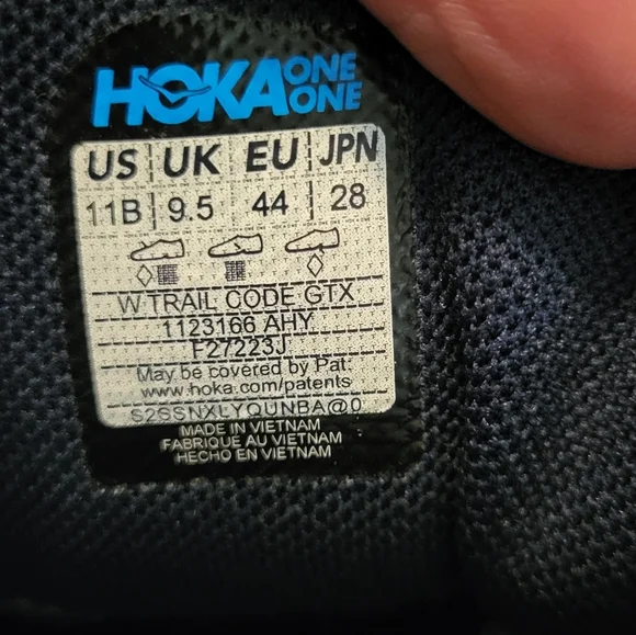 Hoka One One Trail Code GTX Wmns Size 11 B Hiking Shoes Purple Amethyst Goretex - Picture 8 of 11